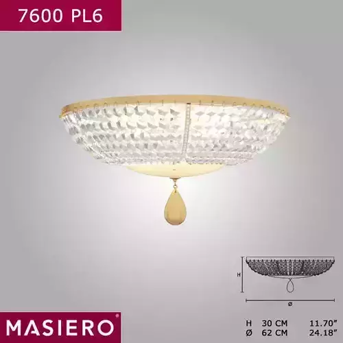 Masiero 7600 PL6 ceiling lamp