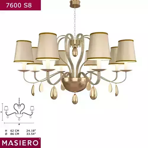 Masiero 7600 S8 chandelier