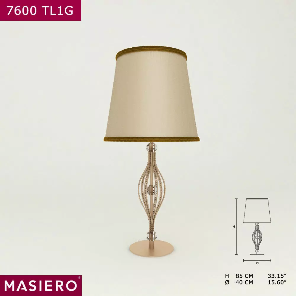 Masiero 7600 TL1G table lamp 3D model