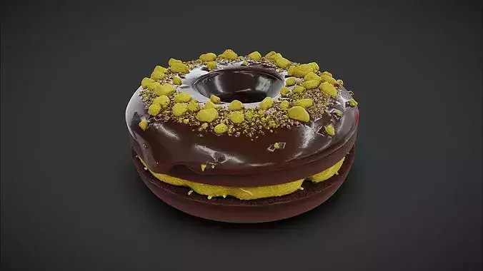 Dubai Chocolate Donut 3D model