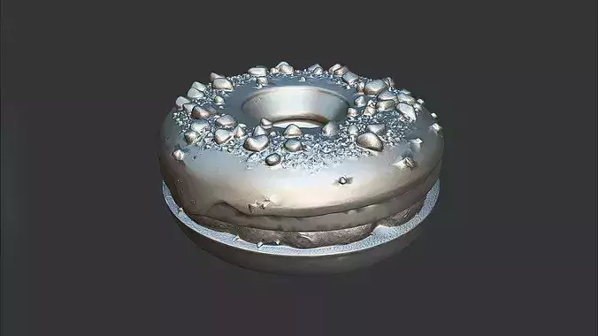 Dubai Chocolate Donut 3D model 2