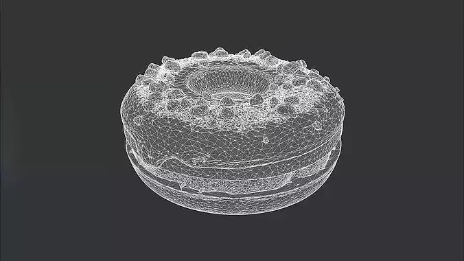 Dubai Chocolate Donut 3D model 3