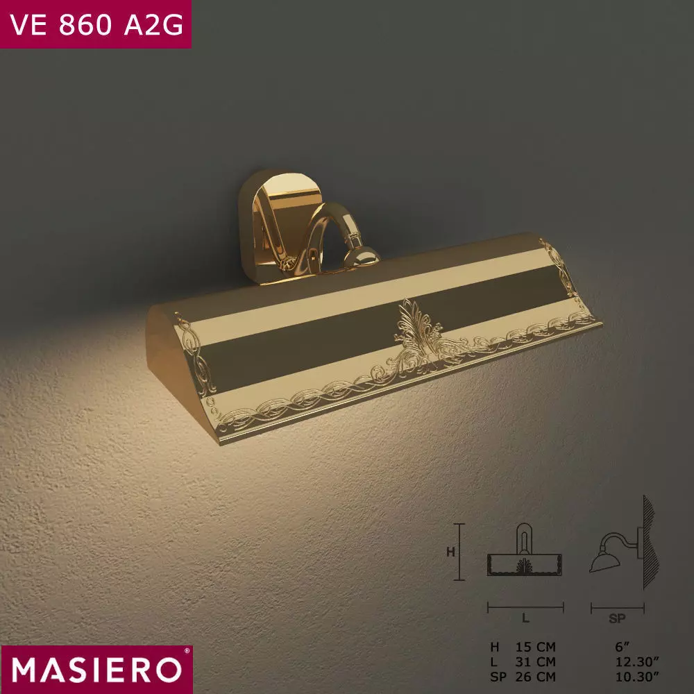 Masiero 860 A2G wall lamp 3D model_0