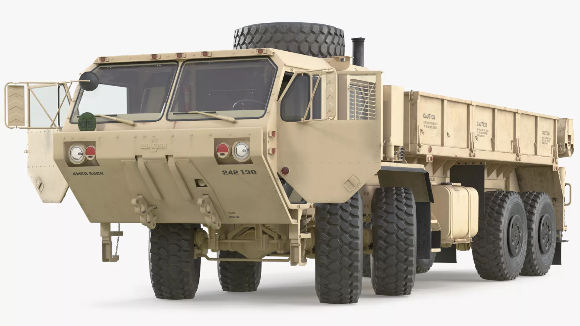 HEMTT M985A4 Heavy Cargo Transport Truck Desert Rigged 3D model
