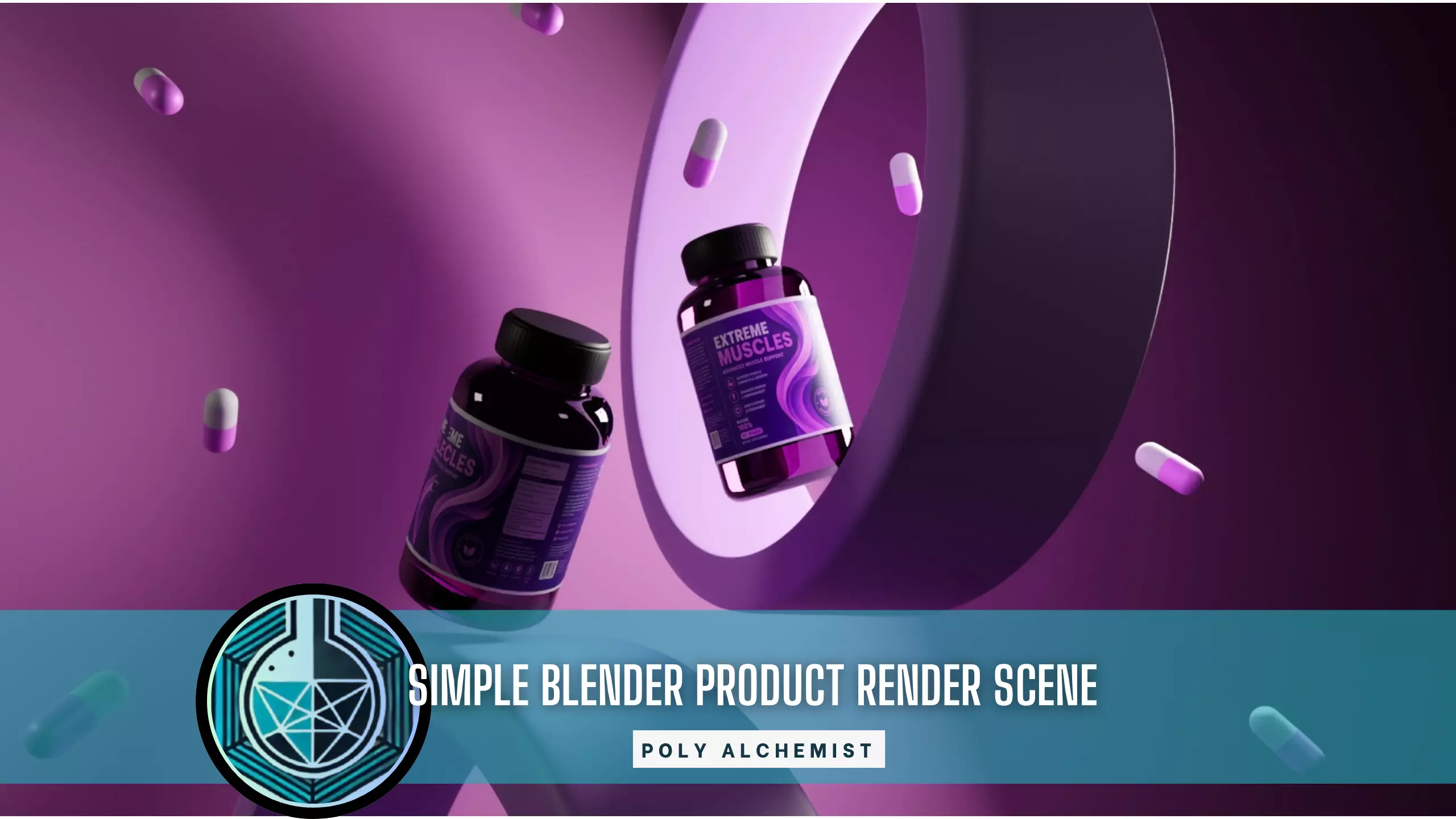 Simple Blender Product Render Scene Low-poly 3D model