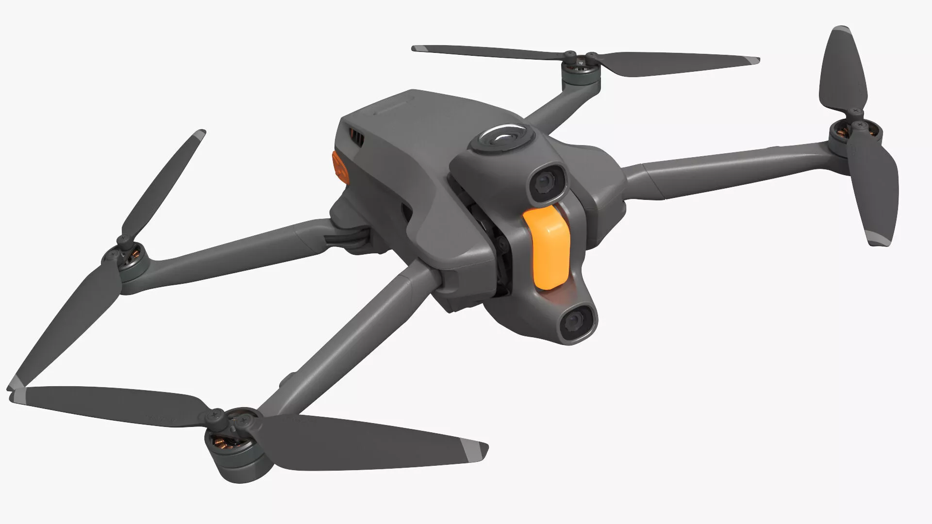 Professional Survey UAV Drone Black Rigged 3D model