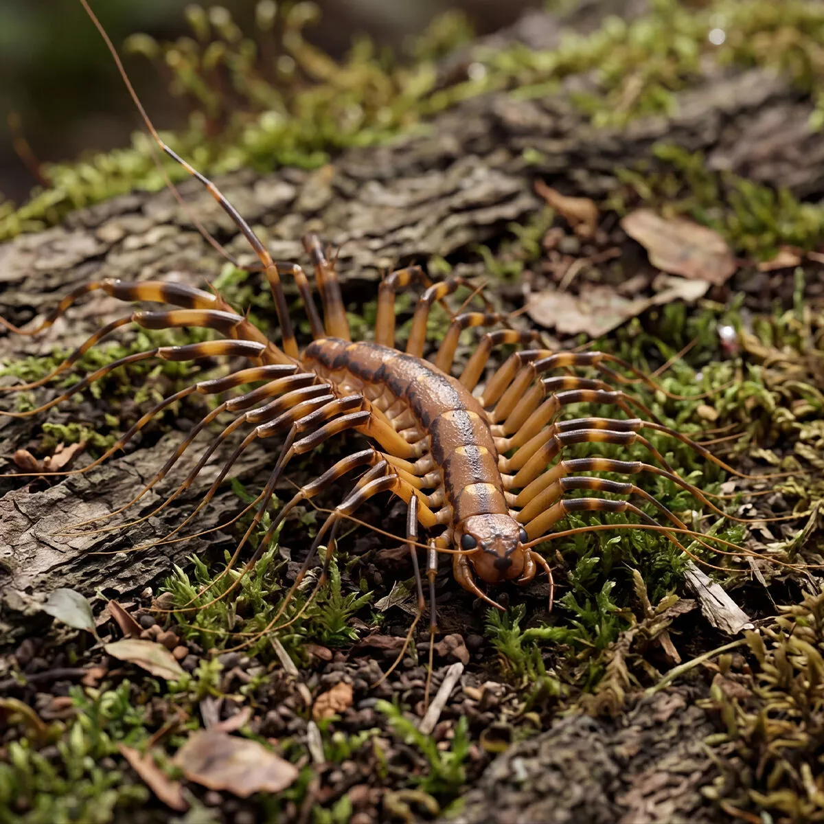 Scutigera Coleoptrata Fur Rigged For Maya 3D model