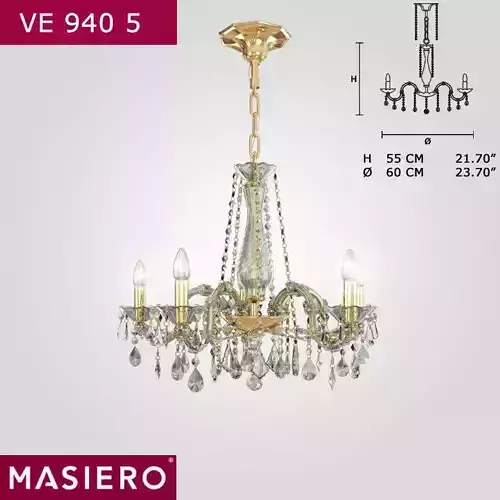 Masiero VE940 5 chandelier 3D model