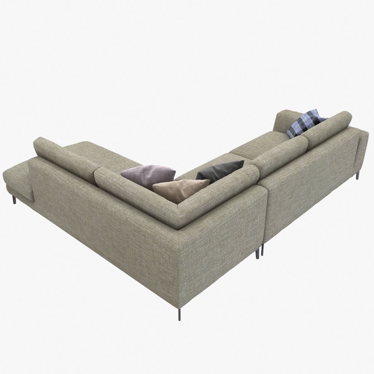 Custom made italian corner sofa 3D model_1