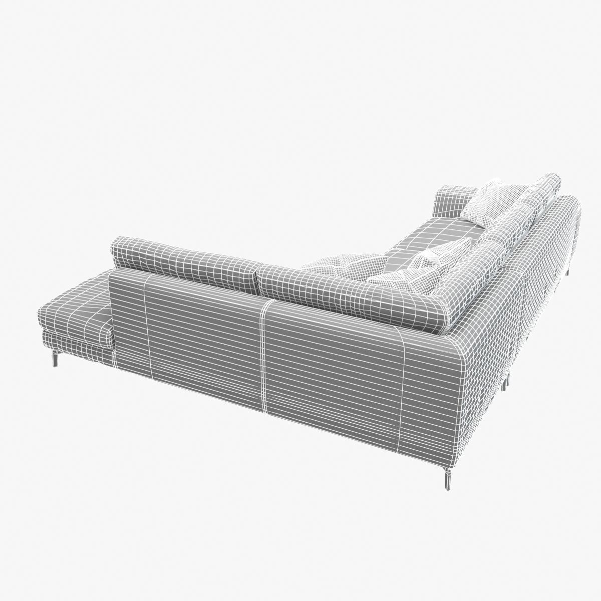 Custom made italian corner sofa 3D model_9