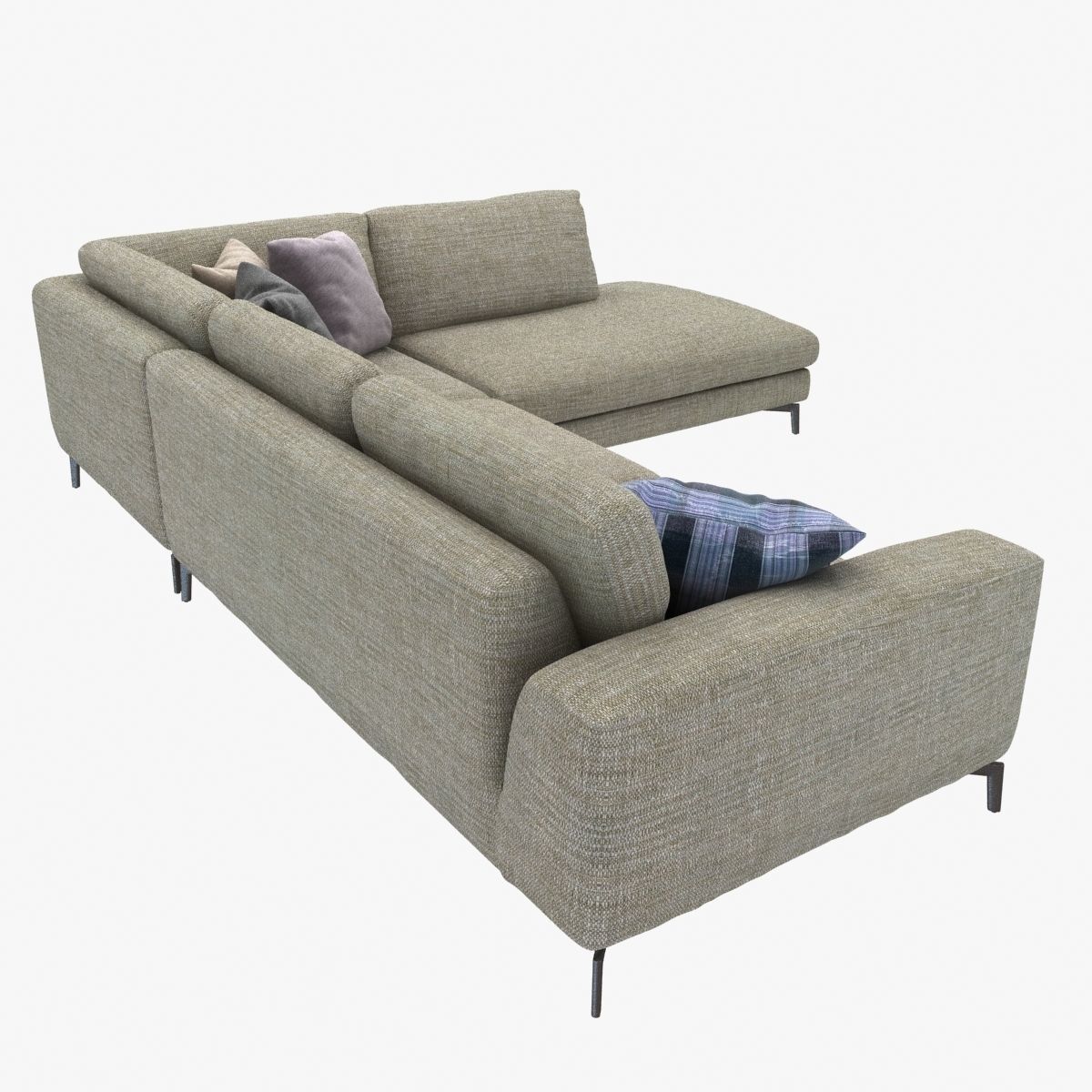 Custom made italian corner sofa 3D model_6