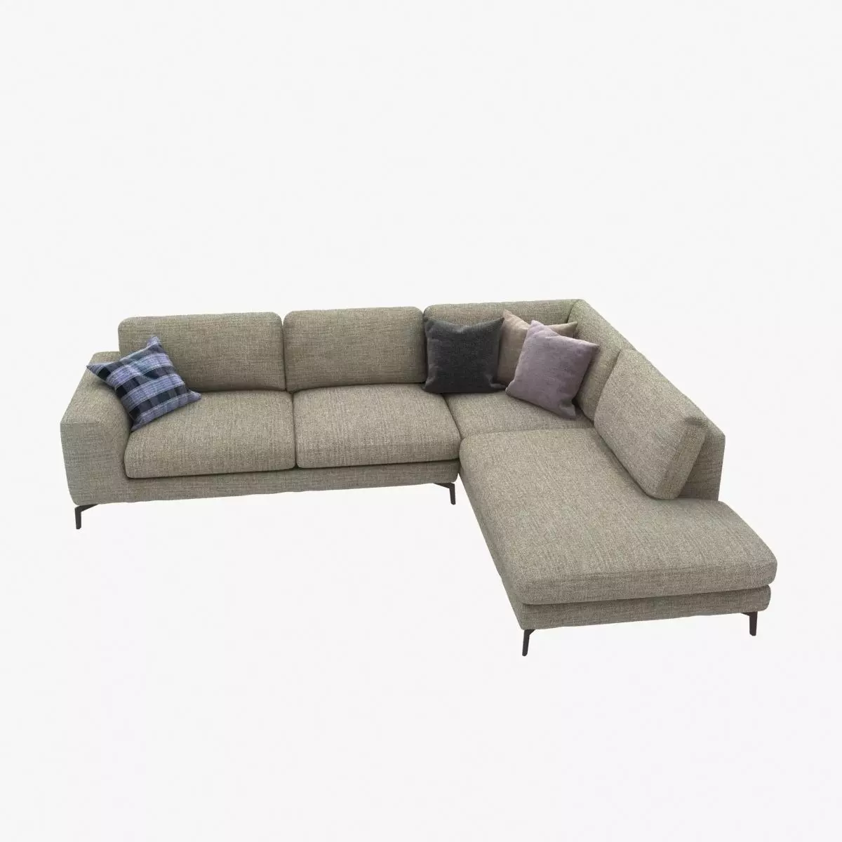 Custom made italian corner sofa 3D model_0