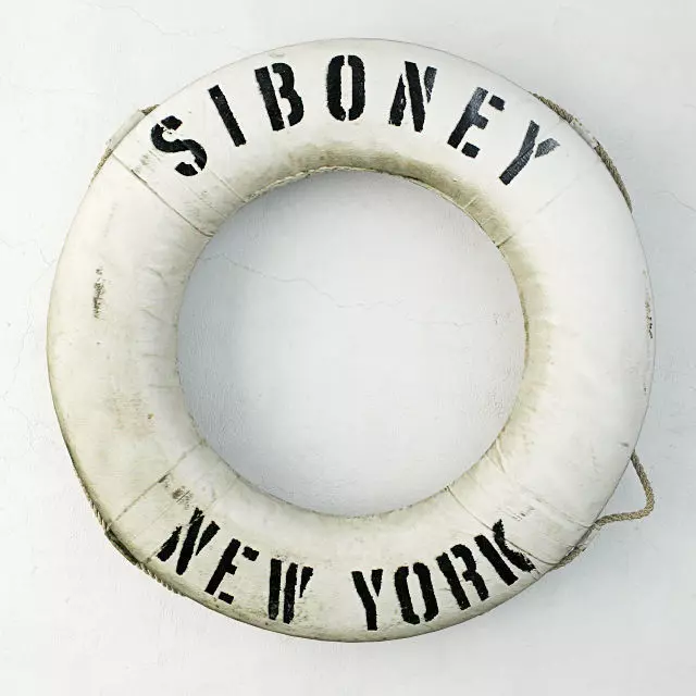 1919 Vintage Life Preserver Ring 3D model_0