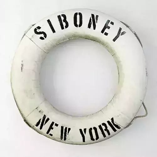 1919 Vintage Life Preserver Ring 3D model