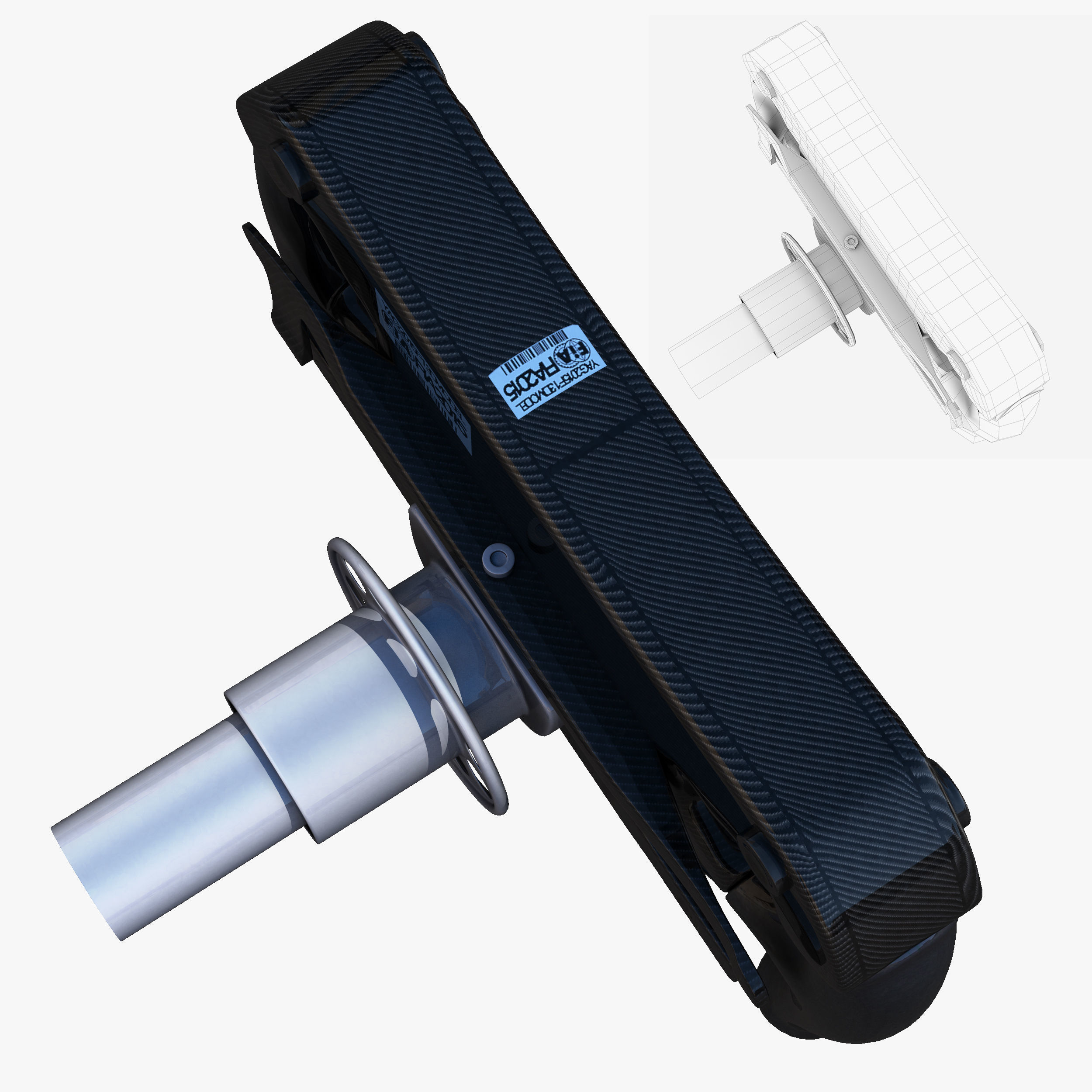 W07 Steering Wheel Low-poly 3D model_1