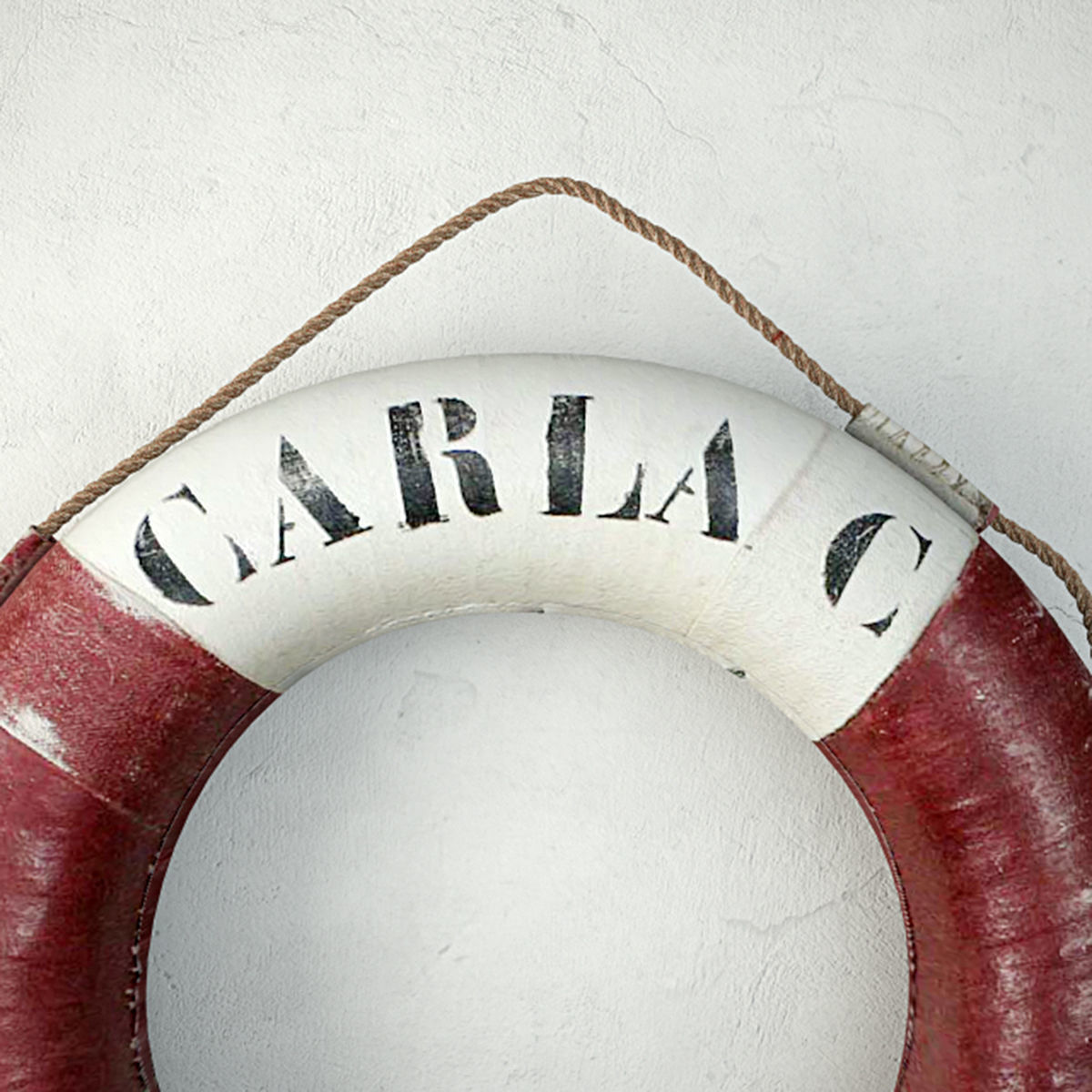 1951 Vintage Life Preserver Ring 3D model_4