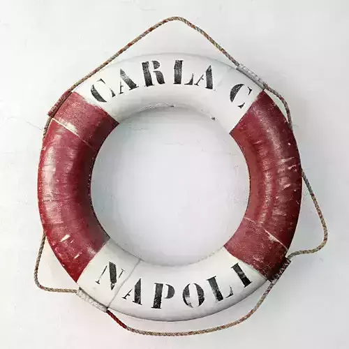 1951 Vintage Life Preserver Ring 3D model