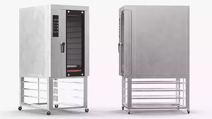 Industrial Convection Oven with Rolling Stand 3D model