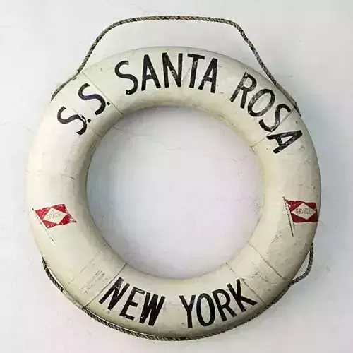 1958 Vintage Life Preserver Ring 3D model