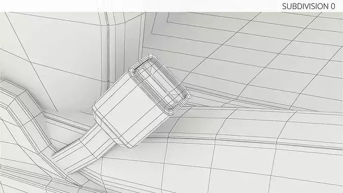 Modern Vehicle Seat With Arm Support 3D model 7