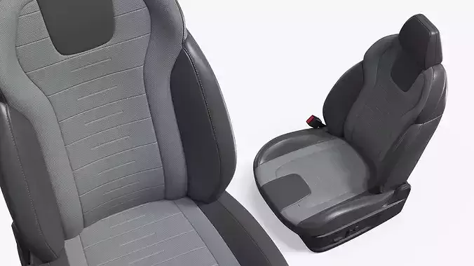 Modern Vehicle Seat With Arm Support 3D model 3