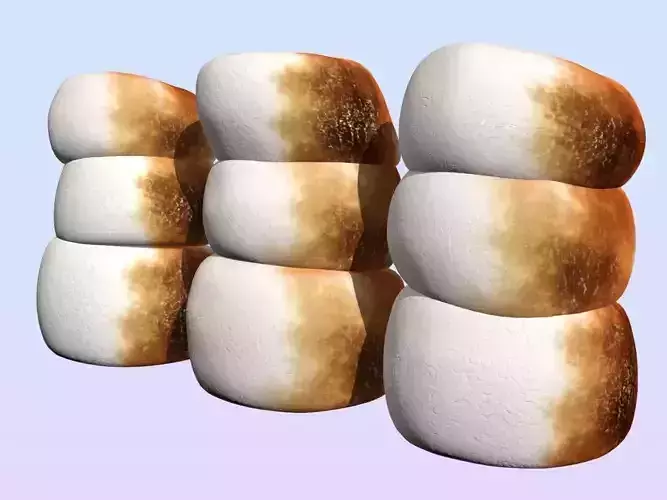 Marshmallows stack of stones