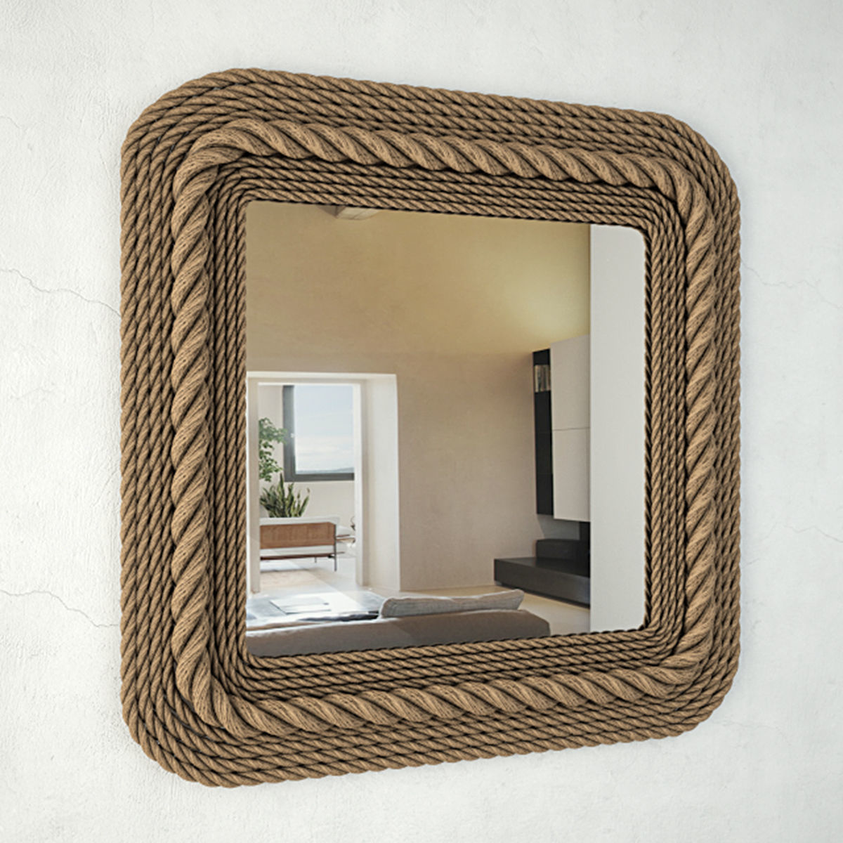 Crescent Key Mirror 3D model_2