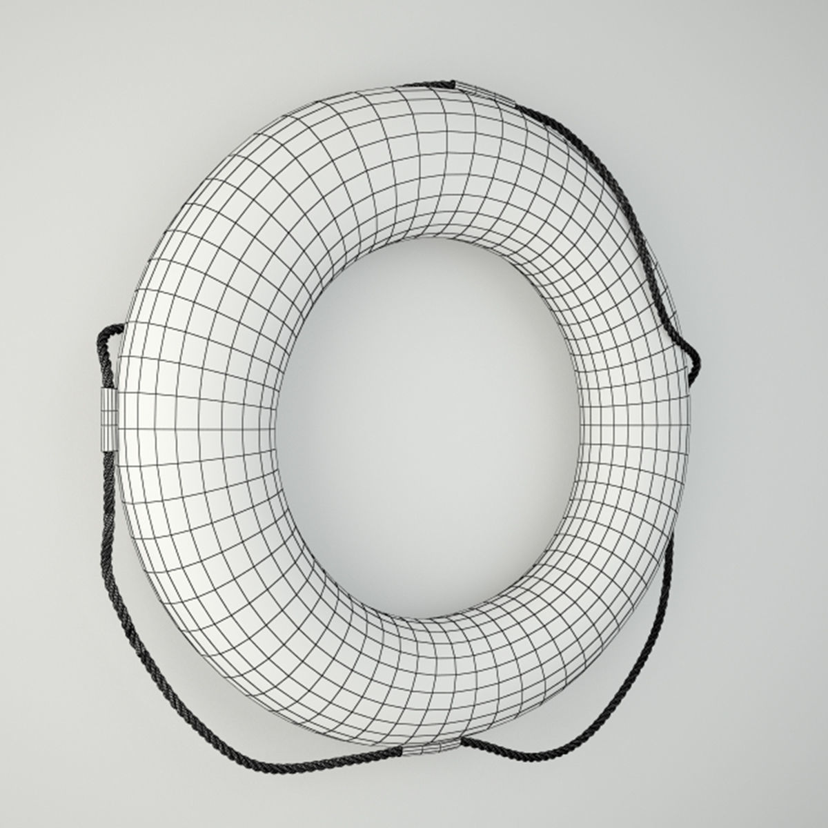 Life Preserver Ring 2 3D model_3