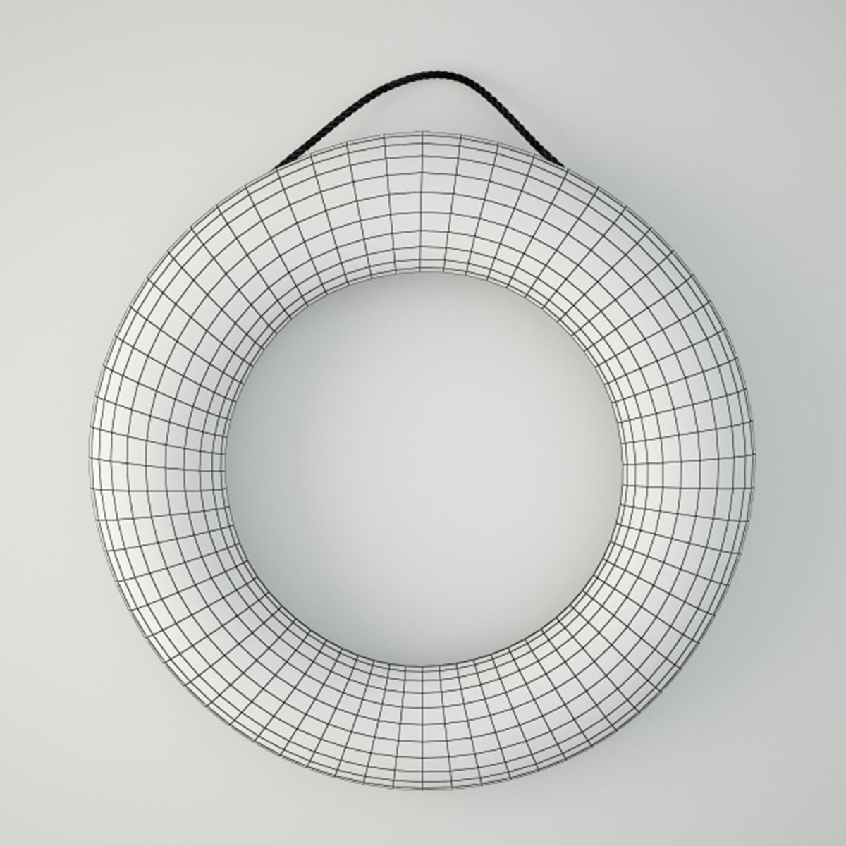 Mid-Century Life Preserver 3D model_1