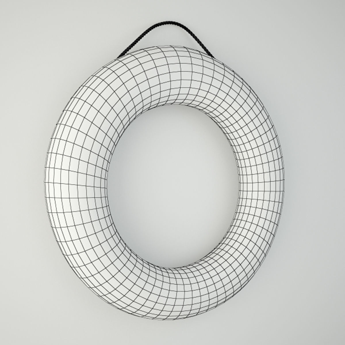 Mid-Century Life Preserver 3D model_3