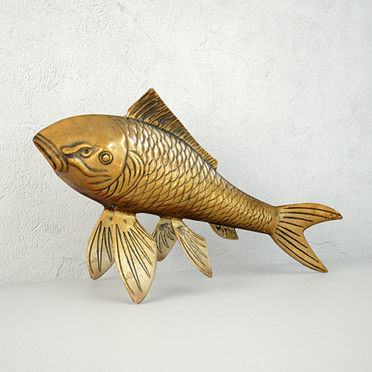 Midcentury Solid Brass Koi Fish 3D model_2