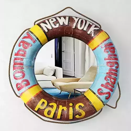 Vintage Life Preserver Mirror
