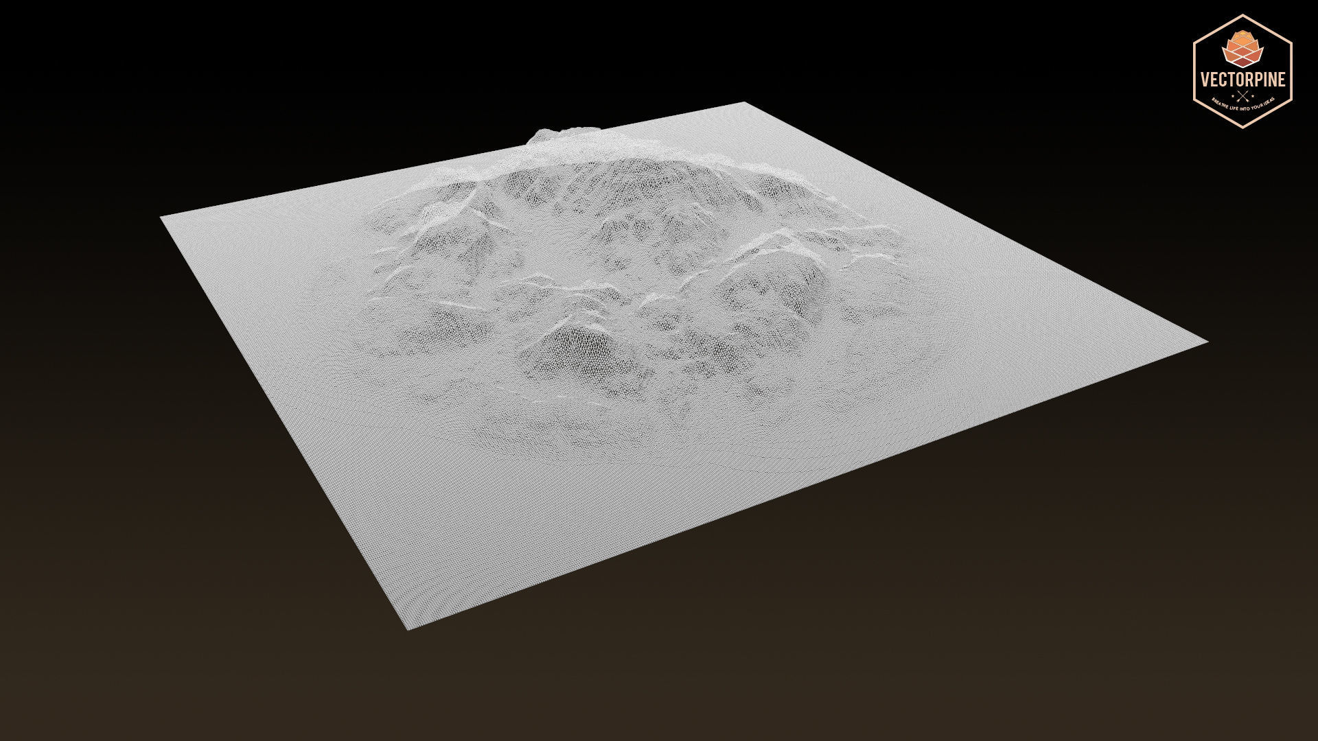 Eroded Highlands Low-poly 3D model_5