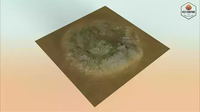Eroded Highlands Low-poly 3D model
