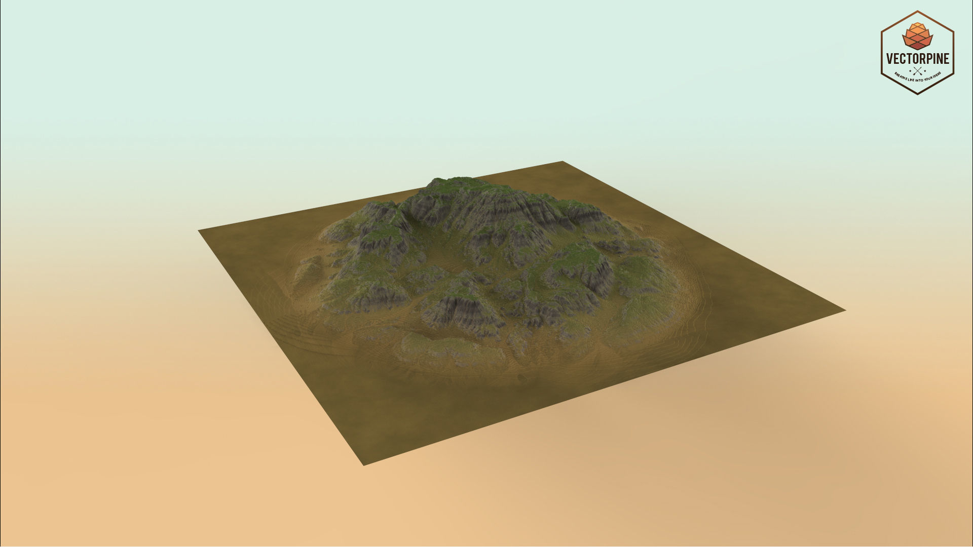 Eroded Highlands Low-poly 3D model_2