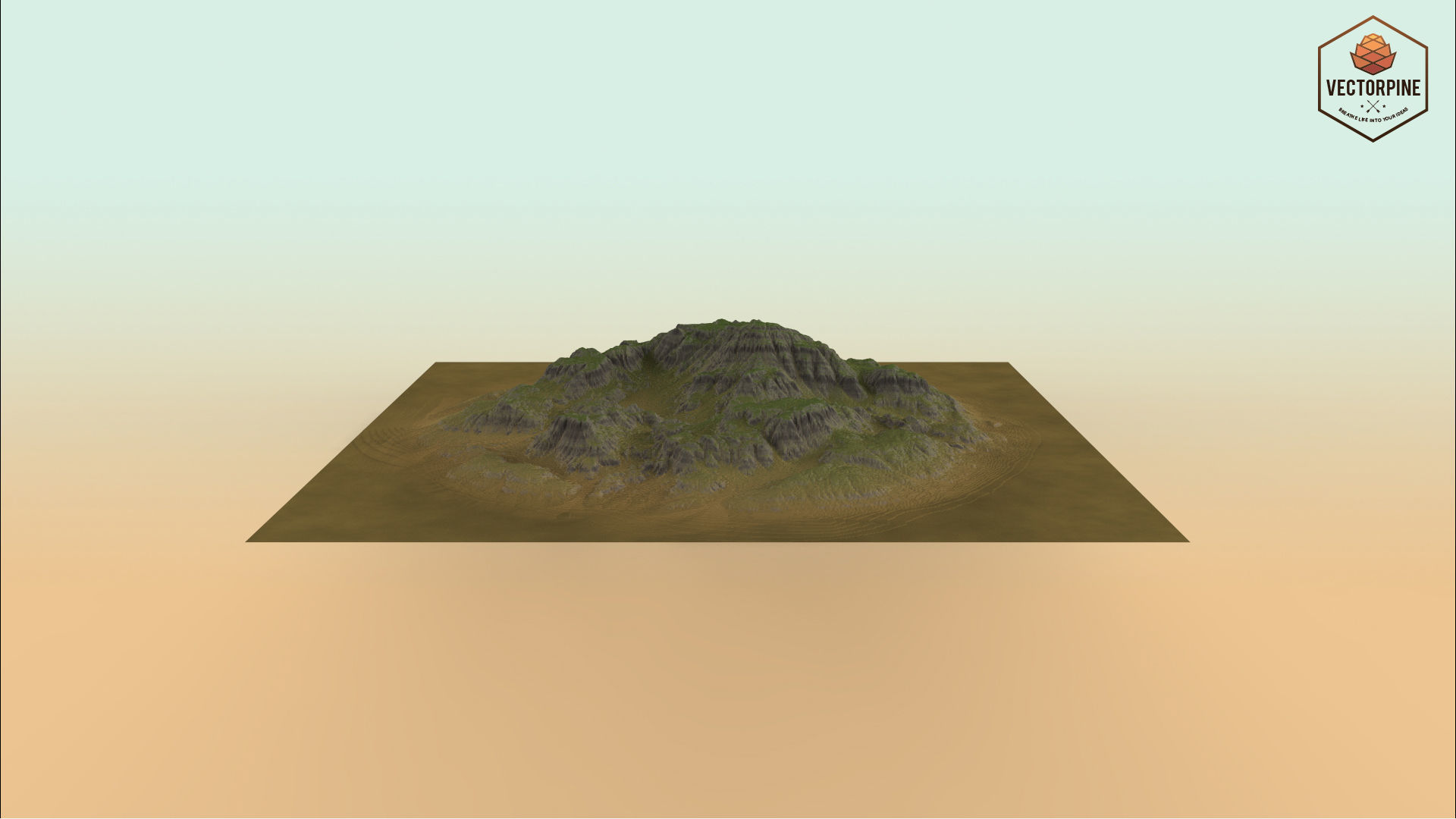 Eroded Highlands Low-poly 3D model_3