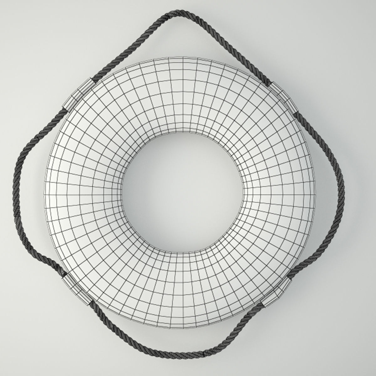 Vintage Life Preserver 3 3D model_1