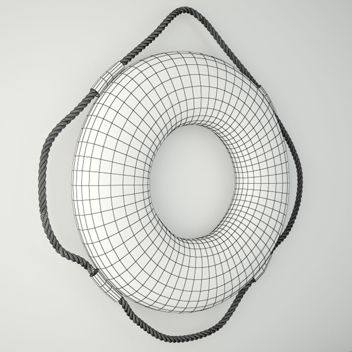 Vintage Life Preserver 3 3D model_3