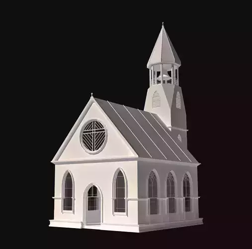 Mediavel church LOW POLY
