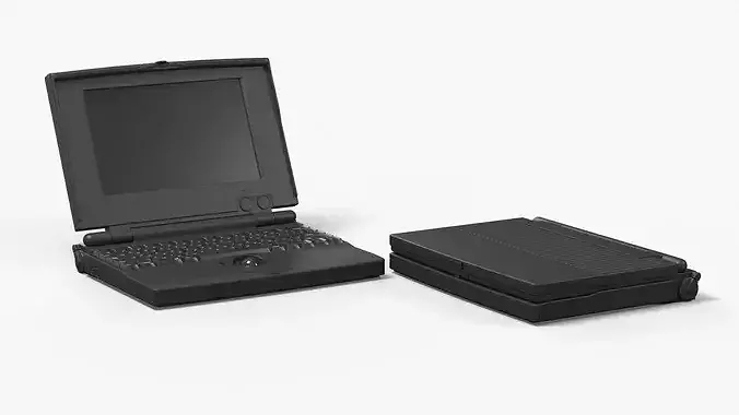 Apple PowerBook 100 Series Laptop 3D model | CGTrader