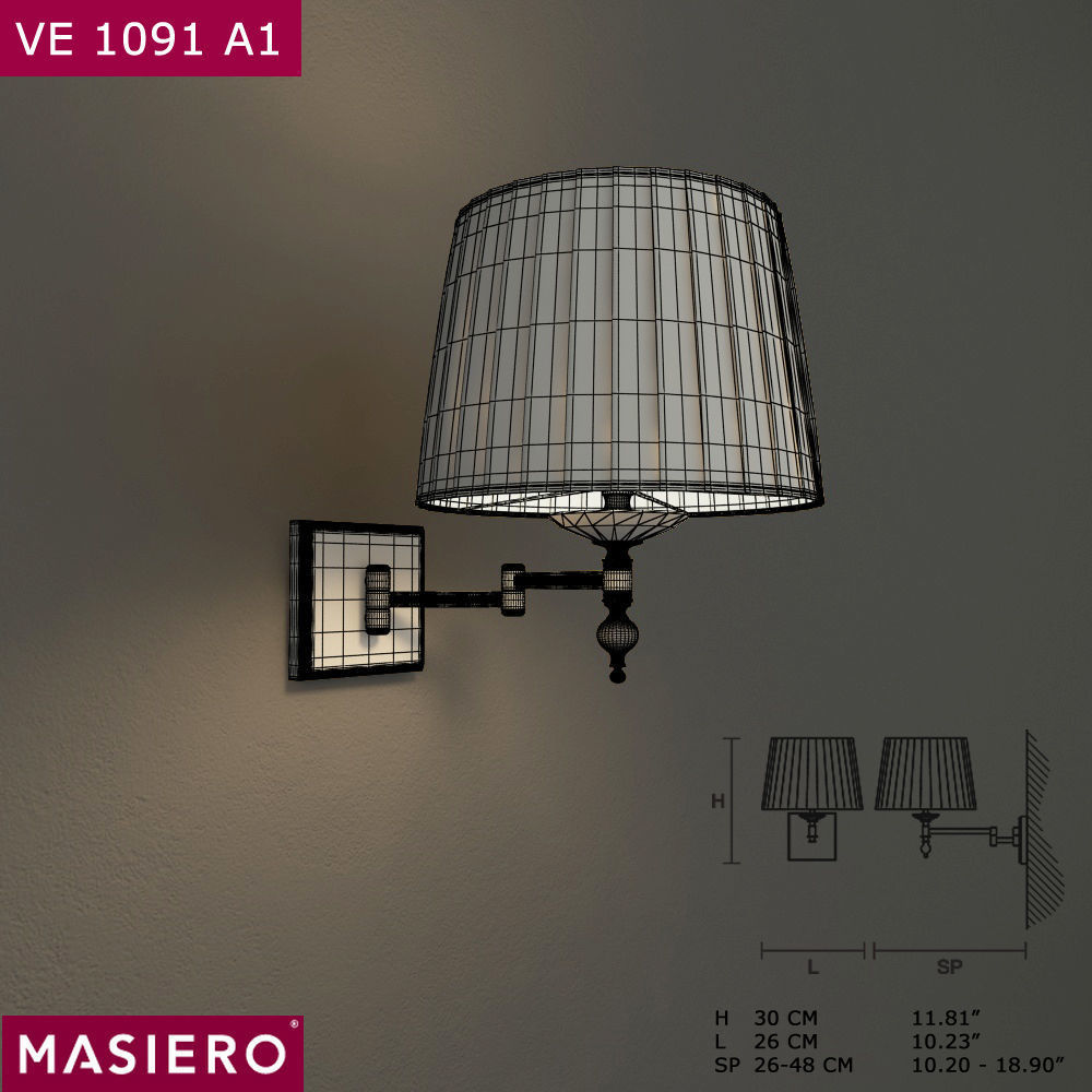 Masiero VE1091 A1 wall lamp 3D model_1