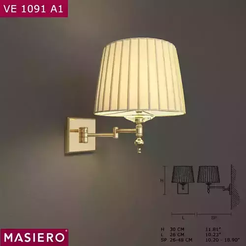 Masiero VE1091 A1 wall lamp