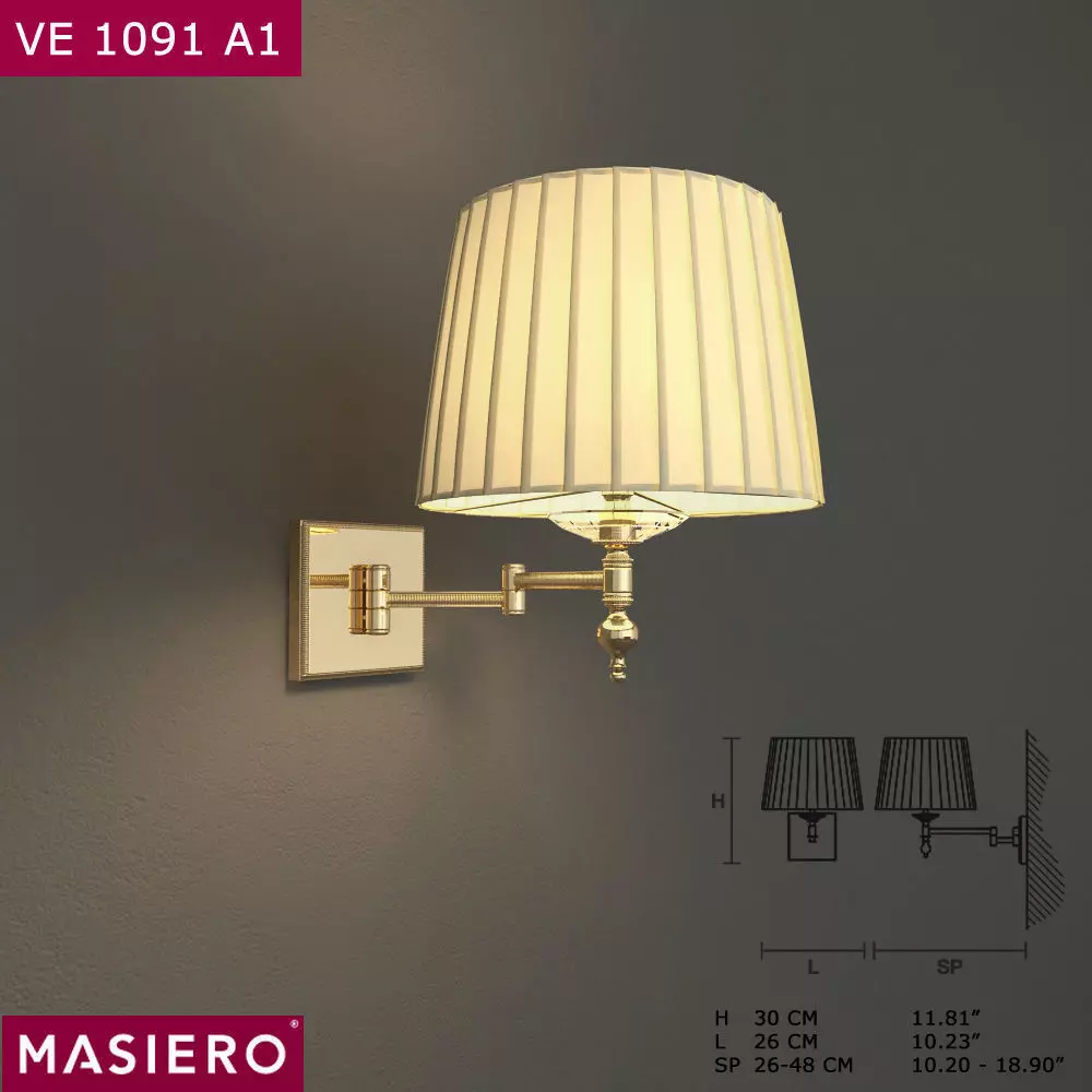 Masiero VE1091 A1 wall lamp 3D model_0