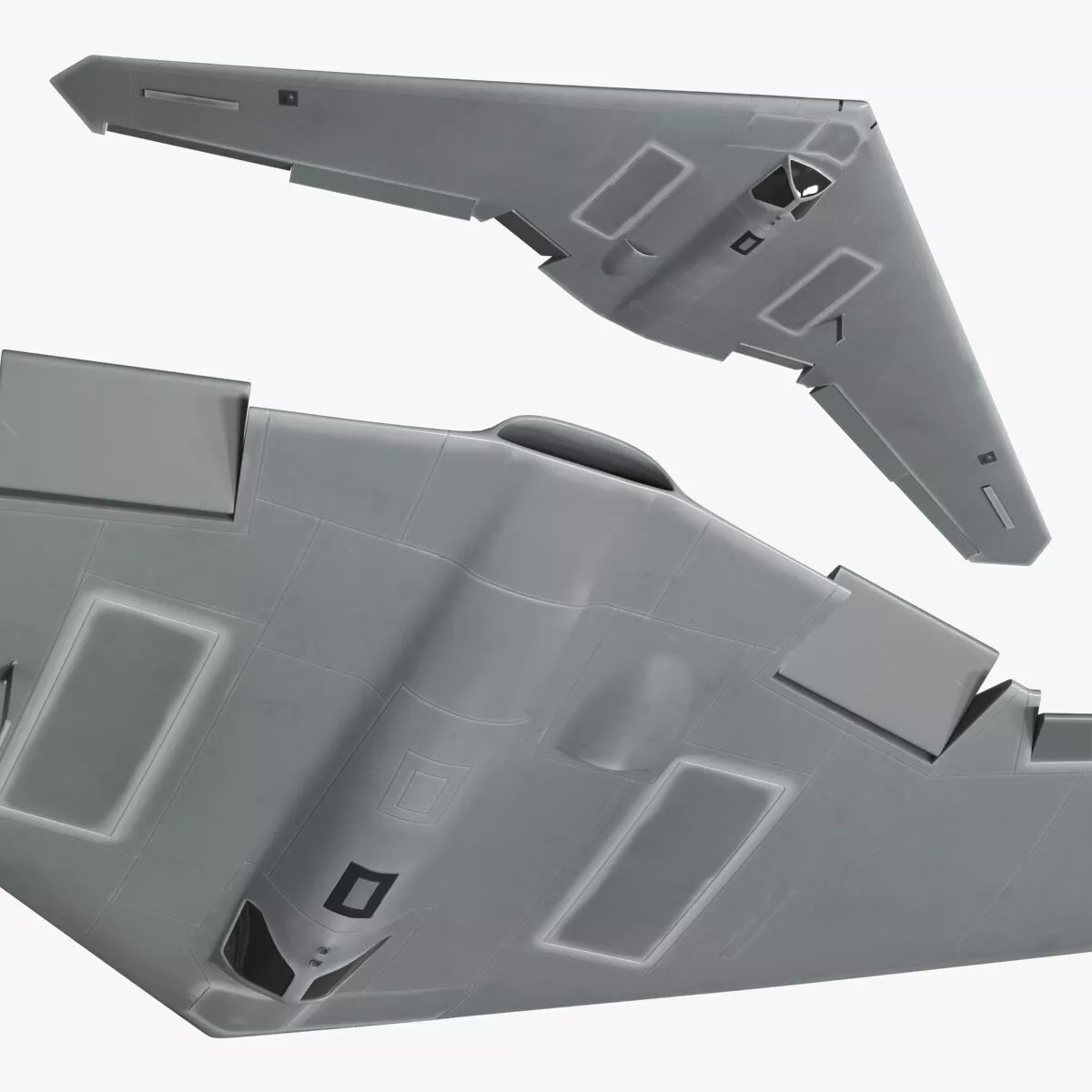 Lockheed Martin RQ170 Sentinel Camo UAV Rigged for Cinema 4D 3D model