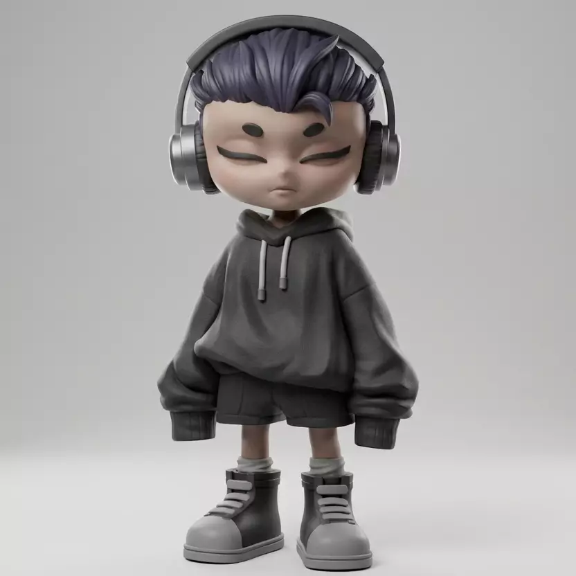 chibi chilling boy 3D print model