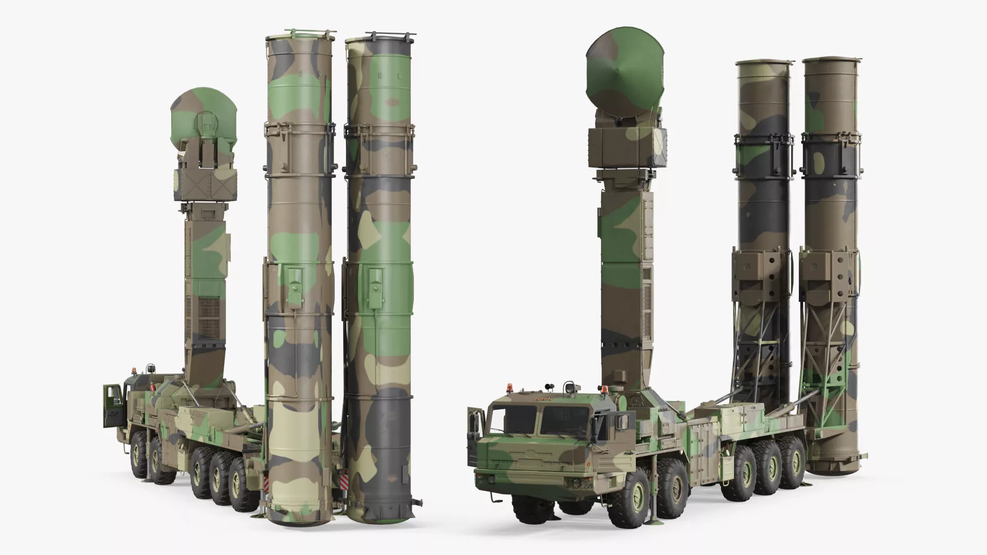 Strategic Long Range Air Defense Transporter Rigged 3D model