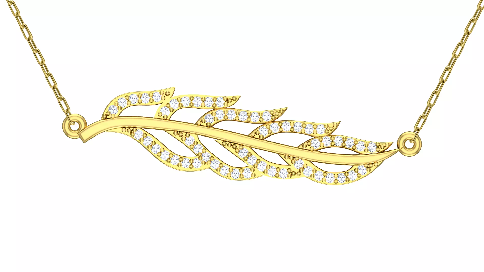 Leaf Gold Pendant Ready for Production CAD JPCO-111 3D print model