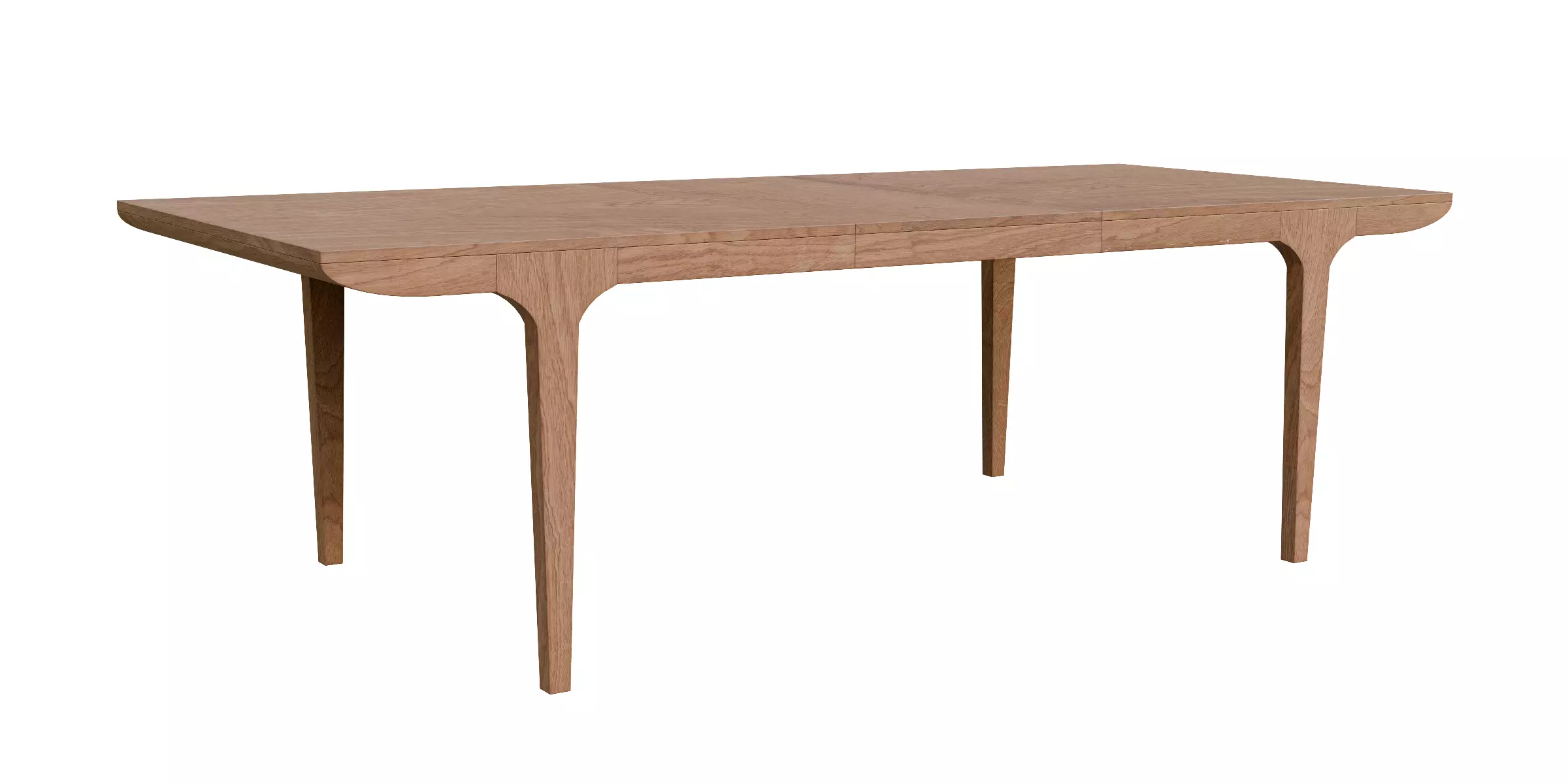 Eucalyptus Mid Century Modern Extendable Dining Table Low-poly 3D model