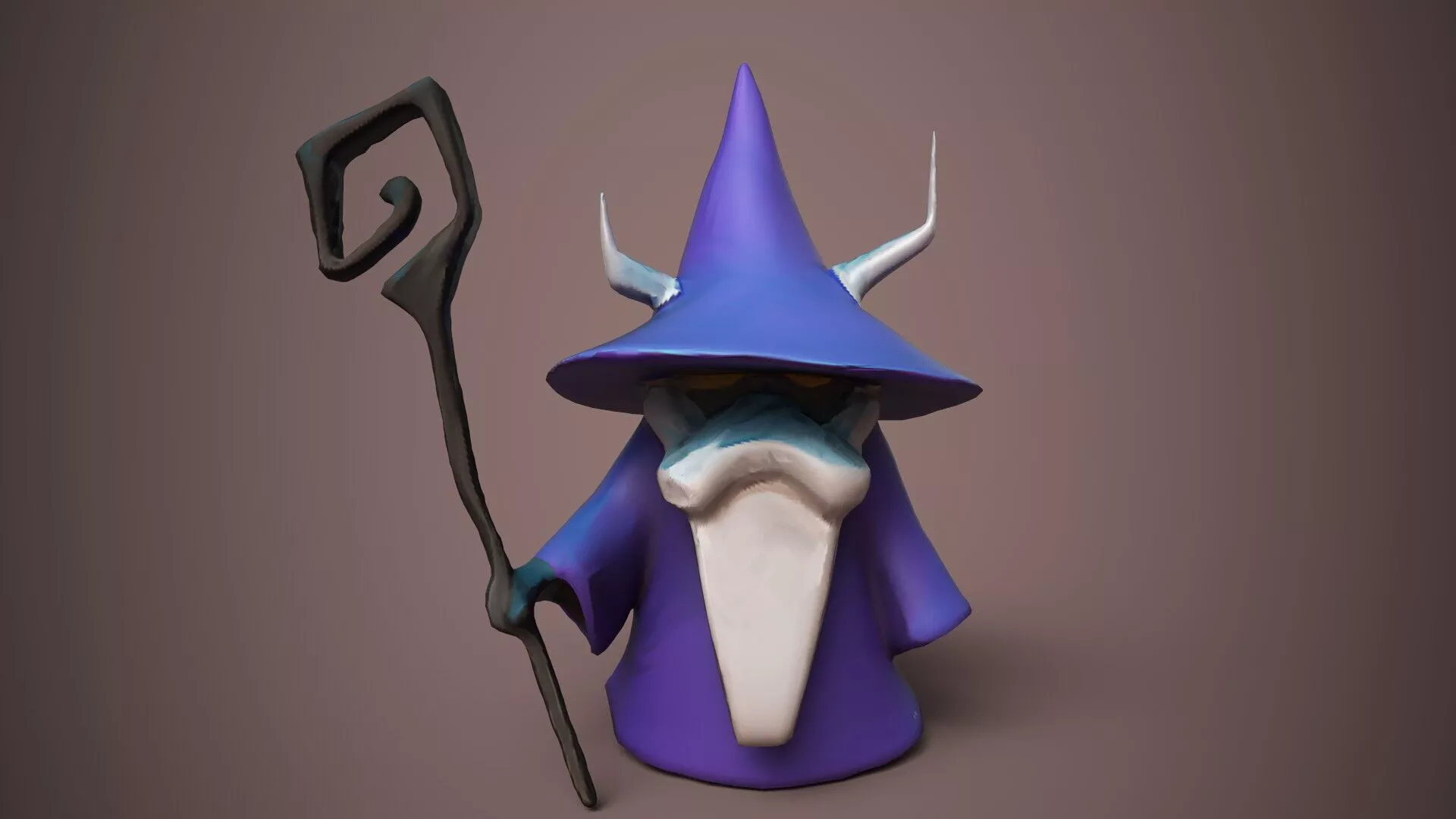 Stylized Wizard Free low-poly 3D model