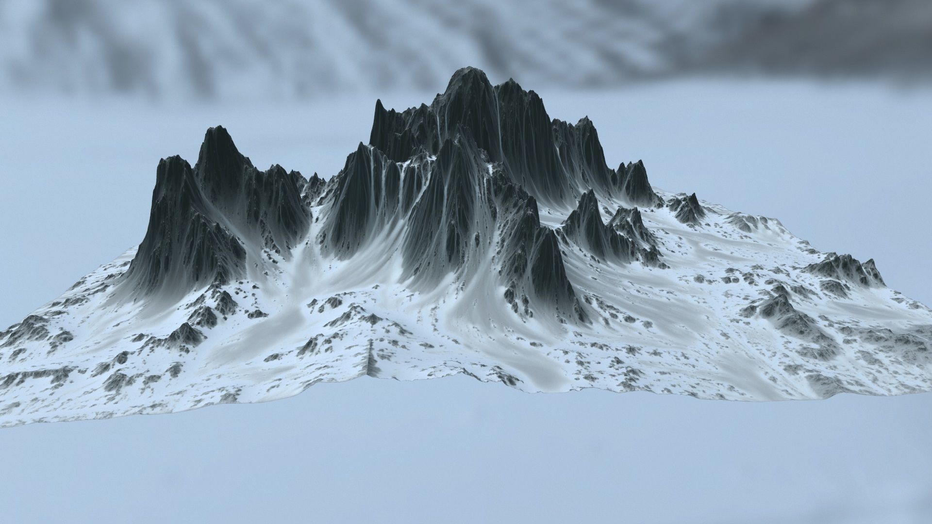 Snow Mountain Low-poly 3D model_14